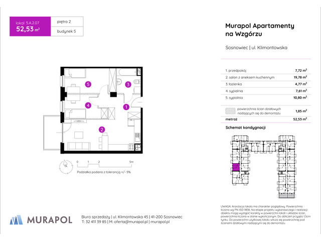 Mieszkanie w inwestycji Murapol Apartamenty Na Wzgórzu, symbol 5.A.2.07 » nportal.pl