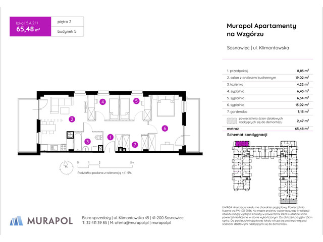 Mieszkanie w inwestycji Murapol Apartamenty Na Wzgórzu, symbol 5.A.2.11 » nportal.pl