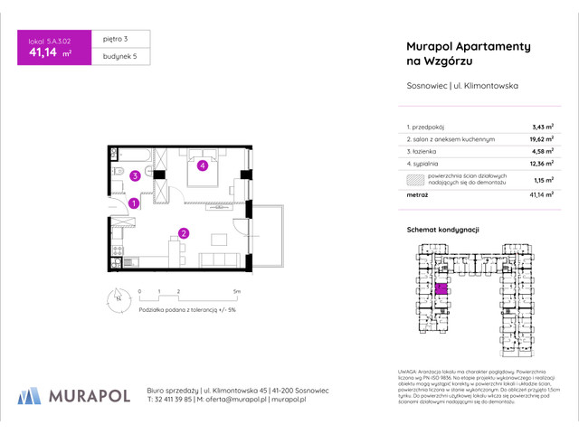 Mieszkanie w inwestycji Murapol Apartamenty Na Wzgórzu, symbol 5.A.3.02 » nportal.pl