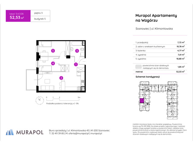 Mieszkanie w inwestycji Murapol Apartamenty Na Wzgórzu, symbol 5.A.3.06 » nportal.pl
