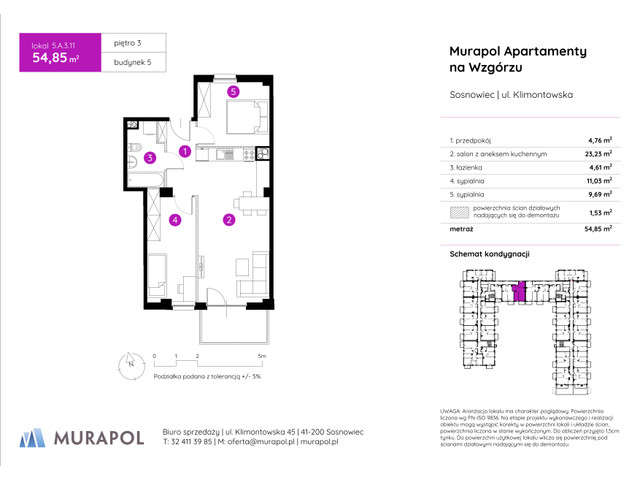 Mieszkanie w inwestycji Murapol Apartamenty Na Wzgórzu, symbol 5.A.3.11 » nportal.pl