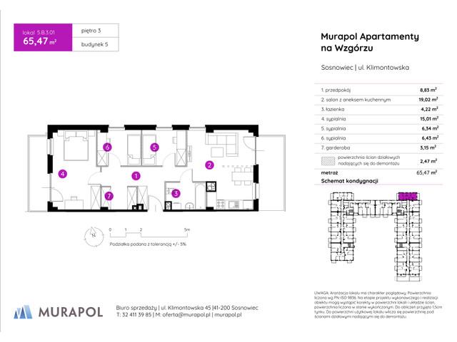 Mieszkanie w inwestycji Murapol Apartamenty Na Wzgórzu, symbol 5.B.3.01 » nportal.pl
