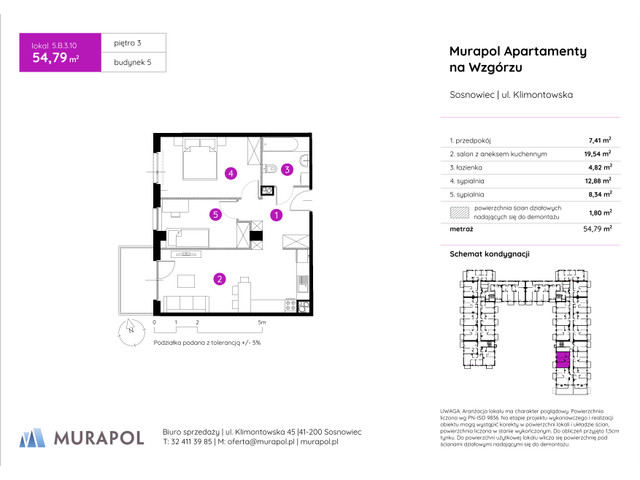 Mieszkanie w inwestycji Murapol Apartamenty Na Wzgórzu, symbol 5.B.3.10 » nportal.pl