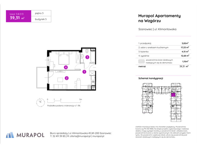 Mieszkanie w inwestycji Murapol Apartamenty Na Wzgórzu, symbol 5.B.3.13 » nportal.pl