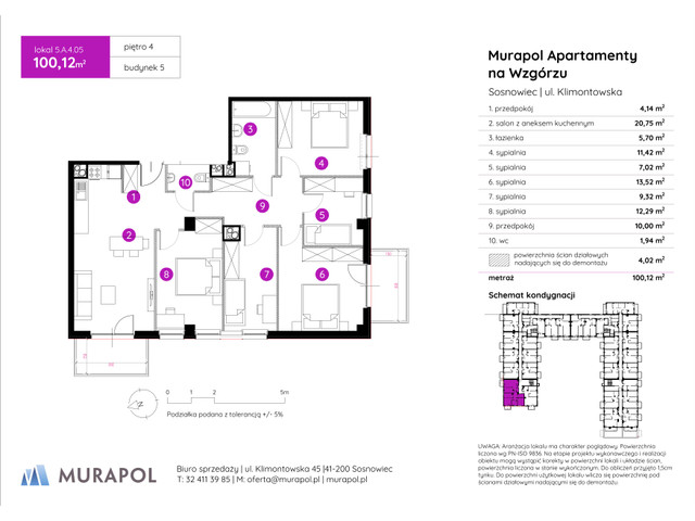 Mieszkanie w inwestycji Murapol Apartamenty Na Wzgórzu, symbol 5.A.4.05 » nportal.pl