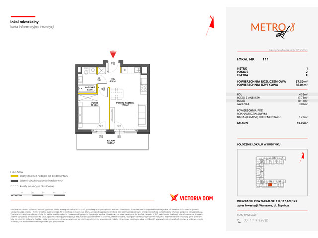 Mieszkanie w inwestycji METRO ART, symbol 8M.111 » nportal.pl
