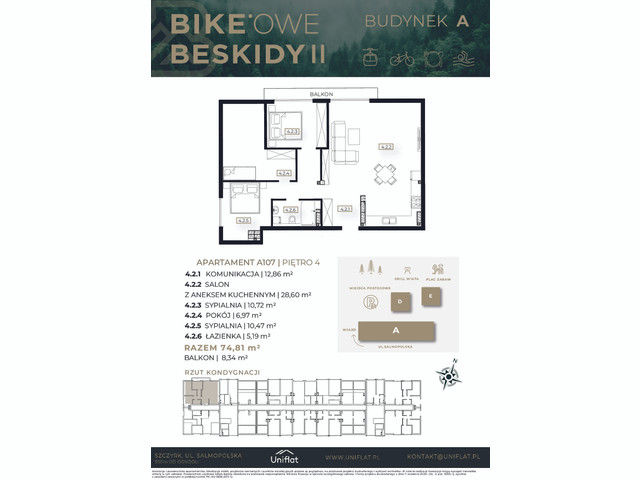 Mieszkanie w inwestycji BIKEowe Beskidy II, symbol 107A » nportal.pl