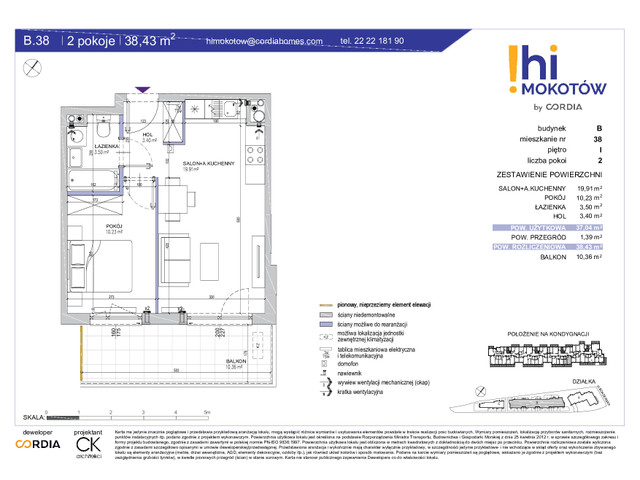 Mieszkanie w inwestycji Hi Mokotów, symbol B.38 » nportal.pl