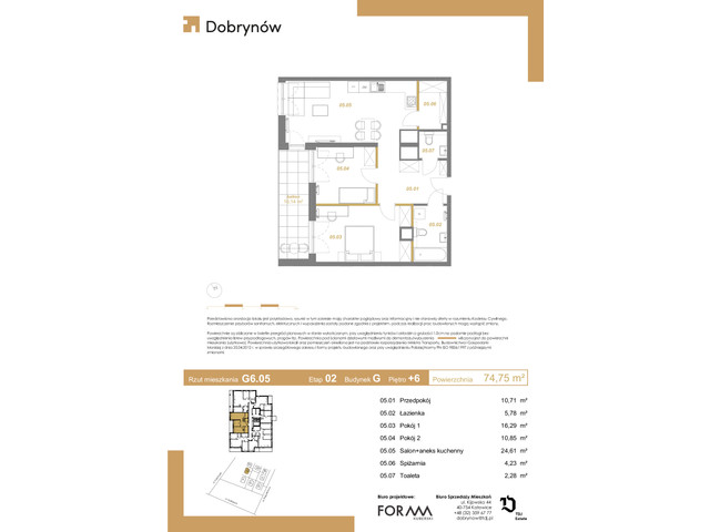 Mieszkanie w inwestycji DOBRYNÓW, symbol G6.05 » nportal.pl