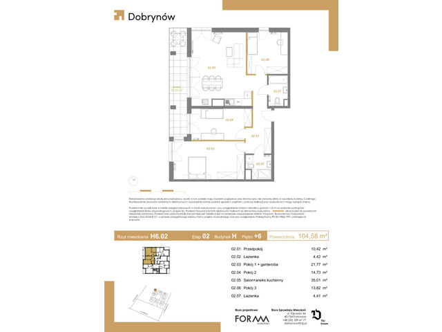 Mieszkanie w inwestycji DOBRYNÓW, symbol H6.02 » nportal.pl