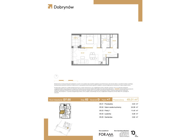 Mieszkanie w inwestycji DOBRYNÓW, symbol D7.05 » nportal.pl