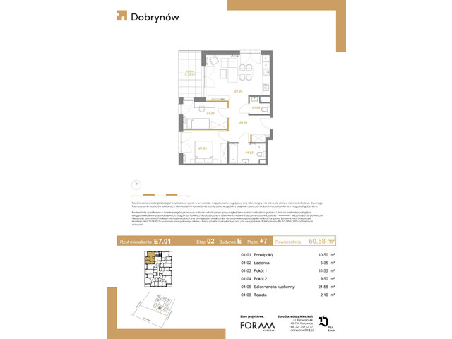 Mieszkanie w inwestycji DOBRYNÓW, symbol E7.01 » nportal.pl