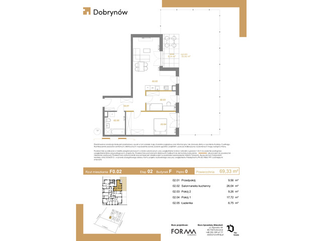 Mieszkanie w inwestycji DOBRYNÓW, symbol F0.02 » nportal.pl