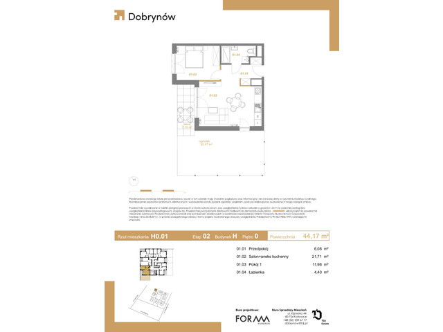 Mieszkanie w inwestycji DOBRYNÓW, symbol H0.01 » nportal.pl