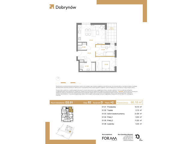 Mieszkanie w inwestycji DOBRYNÓW, symbol D2.01 » nportal.pl