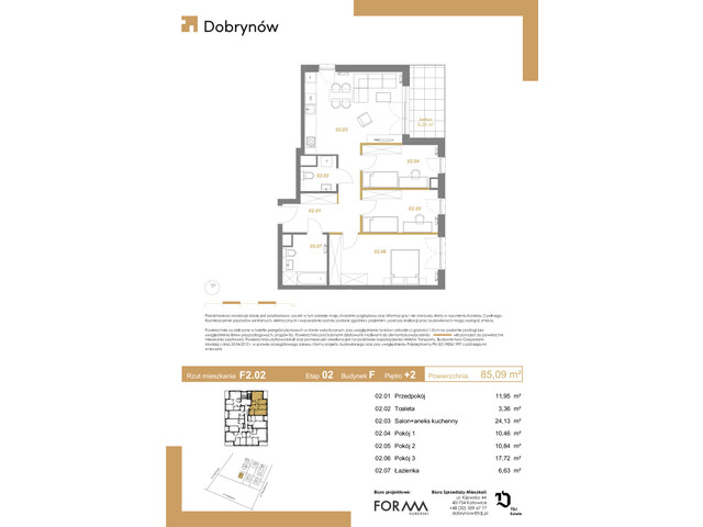 Mieszkanie w inwestycji DOBRYNÓW, symbol F2.02 » nportal.pl