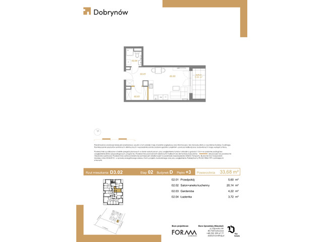 Mieszkanie w inwestycji DOBRYNÓW, symbol D3.02 » nportal.pl