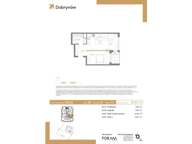 Mieszkanie w inwestycji DOBRYNÓW, symbol D3.03 » nportal.pl