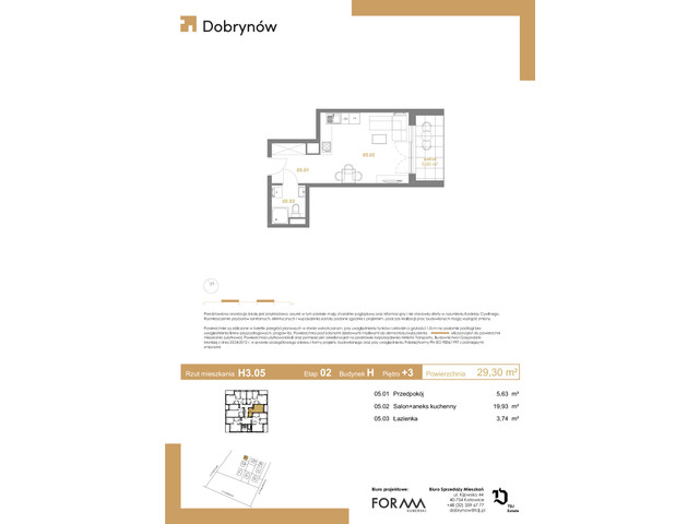 Mieszkanie w inwestycji DOBRYNÓW, symbol H3.05 » nportal.pl