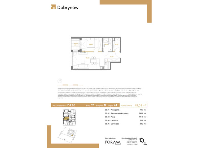 Mieszkanie w inwestycji DOBRYNÓW, symbol D4.06 » nportal.pl
