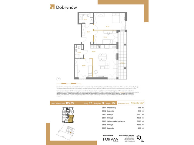 Mieszkanie w inwestycji DOBRYNÓW, symbol D5.03 » nportal.pl