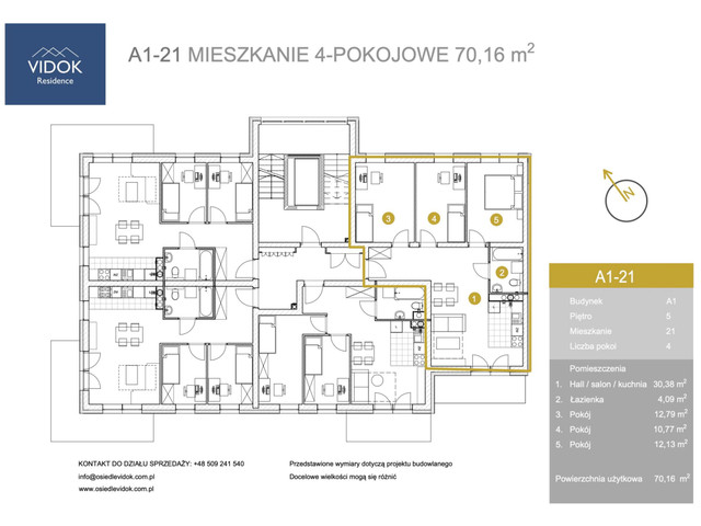 Mieszkanie w inwestycji VIDOK RESIDENCE, symbol A1_21 » nportal.pl