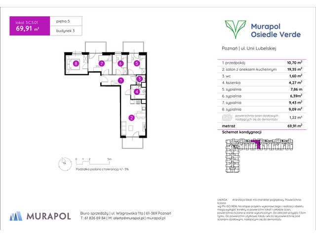 Mieszkanie w inwestycji Murapol Osiedle Verde, symbol 3.C.5.01 » nportal.pl