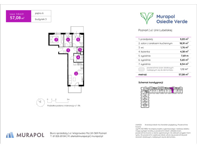 Mieszkanie w inwestycji Murapol Osiedle Verde, symbol 3.B.6.01 » nportal.pl
