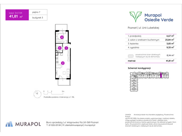 Mieszkanie w inwestycji Murapol Osiedle Verde, symbol 3.A.7.04 » nportal.pl