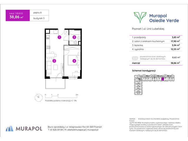 Mieszkanie w inwestycji Murapol Osiedle Verde, symbol 3.B.8.02 » nportal.pl