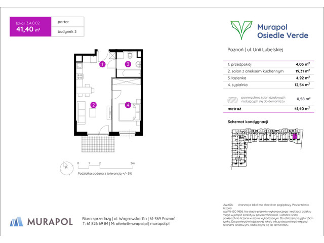 Mieszkanie w inwestycji Murapol Osiedle Verde, symbol 3.A.0.02 » nportal.pl