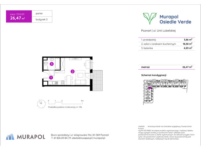 Mieszkanie w inwestycji Murapol Osiedle Verde, symbol 3.D.0.01 » nportal.pl