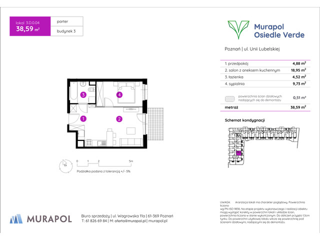 Mieszkanie w inwestycji Murapol Osiedle Verde, symbol 3.D.0.04 » nportal.pl