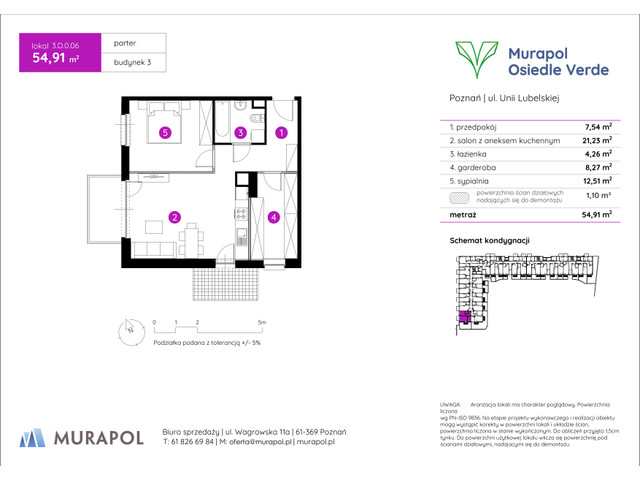 Mieszkanie w inwestycji Murapol Osiedle Verde, symbol 3.D.0.06 » nportal.pl
