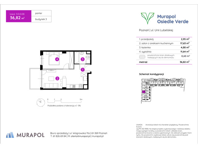 Mieszkanie w inwestycji Murapol Osiedle Verde, symbol 3.D.0.08 » nportal.pl