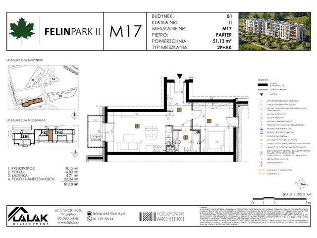 Mieszkanie w inwestycji Felin Park II, budynek Promocja, symbol B1_M17/P » nportal.pl