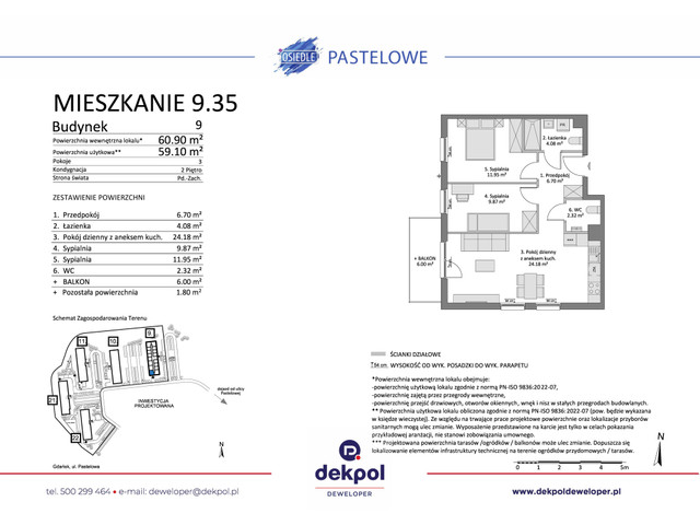 Mieszkanie w inwestycji Osiedle Pastelowe etap III, budynek Rezerwacja, symbol 9.35 » nportal.pl