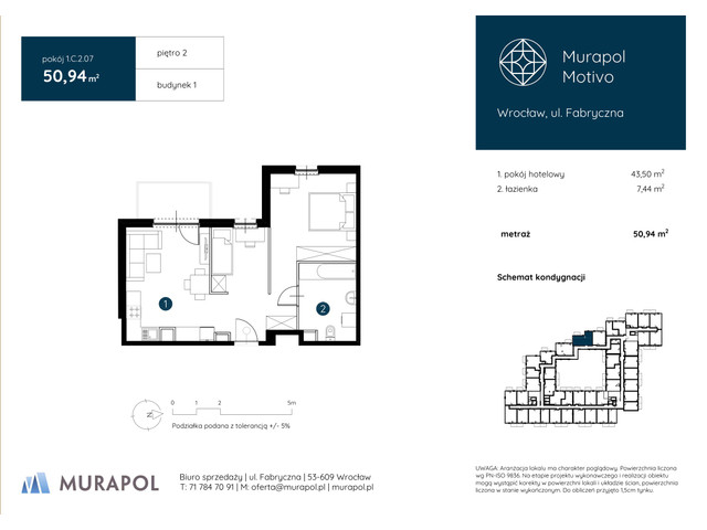 Mieszkanie w inwestycji Murapol Motivo, symbol 1.C.2.07 » nportal.pl