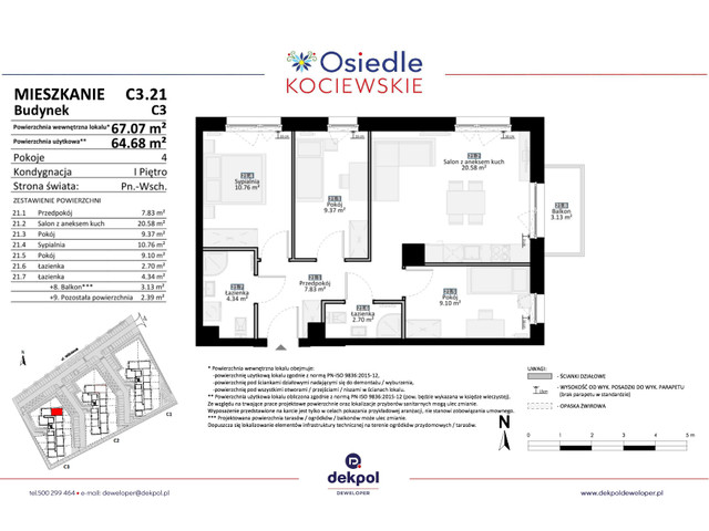 Mieszkanie w inwestycji Osiedle Kociewskie etap III, symbol C3.21 » nportal.pl
