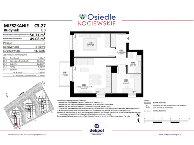 Mieszkanie w inwestycji Osiedle Kociewskie etap III, symbol C3.27 » nportal.pl