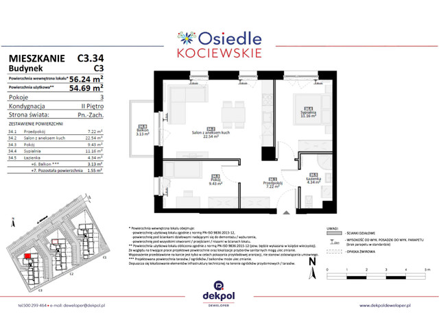 Mieszkanie w inwestycji Osiedle Kociewskie etap III, symbol C3.34 » nportal.pl