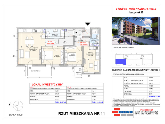 Mieszkanie w inwestycji Wólczańska 248 Budynek B, symbol 11 » nportal.pl