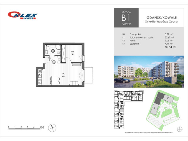 Mieszkanie w inwestycji Wzgórze Zeusa Gdańsk/Kowale, symbol B1 » nportal.pl