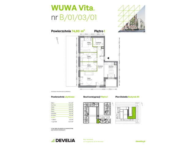 Mieszkanie w inwestycji WUWA Vita, symbol B.01.03.01 » nportal.pl