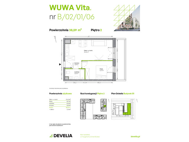 Mieszkanie w inwestycji WUWA Vita, symbol B.02.01.06 » nportal.pl