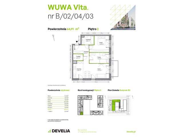 Mieszkanie w inwestycji WUWA Vita, symbol B.02.04.03 » nportal.pl