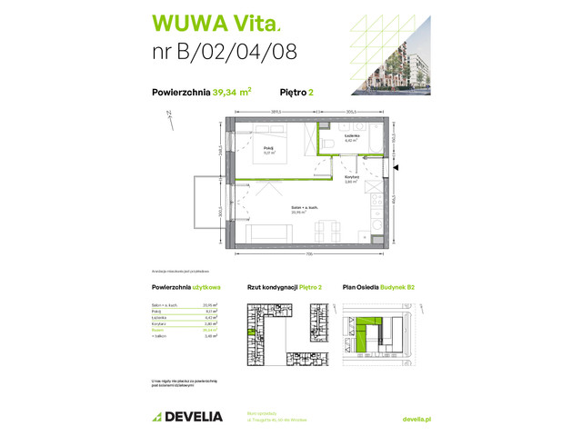 Mieszkanie w inwestycji WUWA Vita, symbol B.02.04.08 » nportal.pl