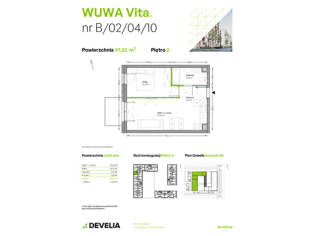 Mieszkanie w inwestycji WUWA Vita, symbol B.02.04.10 » nportal.pl
