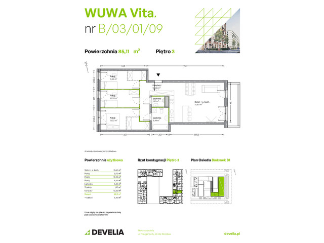 Mieszkanie w inwestycji WUWA Vita, symbol B.03.01.09 » nportal.pl