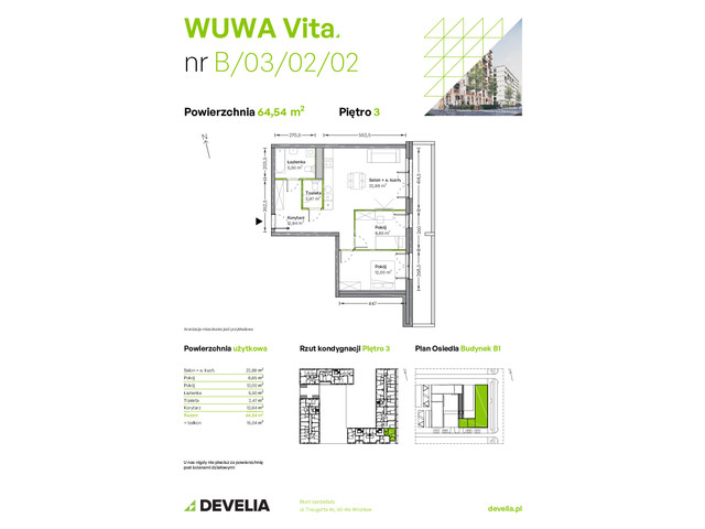 Mieszkanie w inwestycji WUWA Vita, symbol B.03.02.02 » nportal.pl